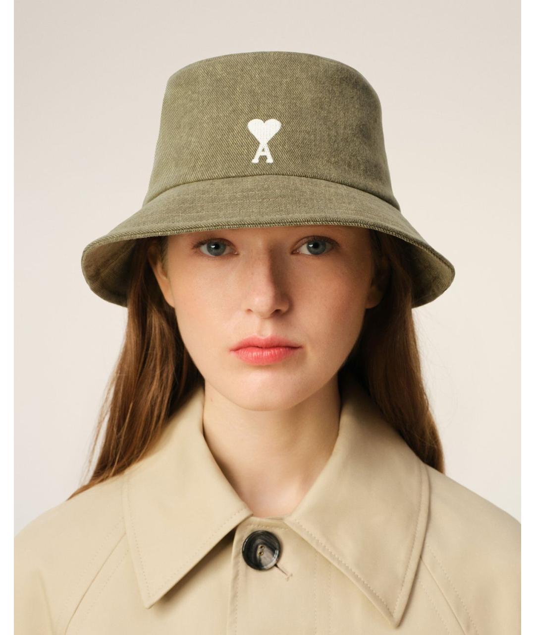 Ami Paris Хаки хлопковая панама, фото 2