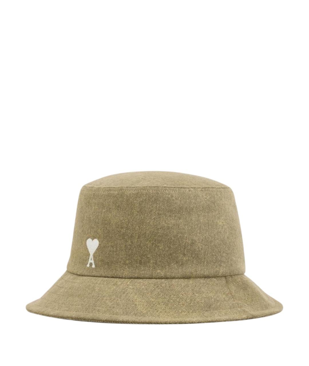 Ami Paris Хаки хлопковая панама, фото 1