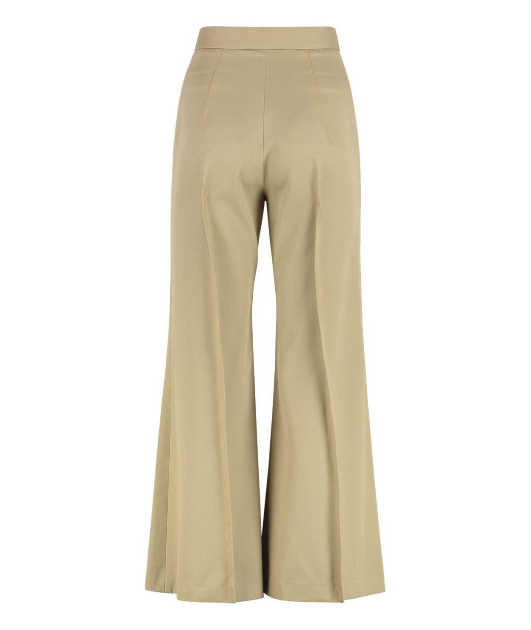 VIVIENNE WESTWOOD Бежевые хлопковые прямые брюки, фото 2