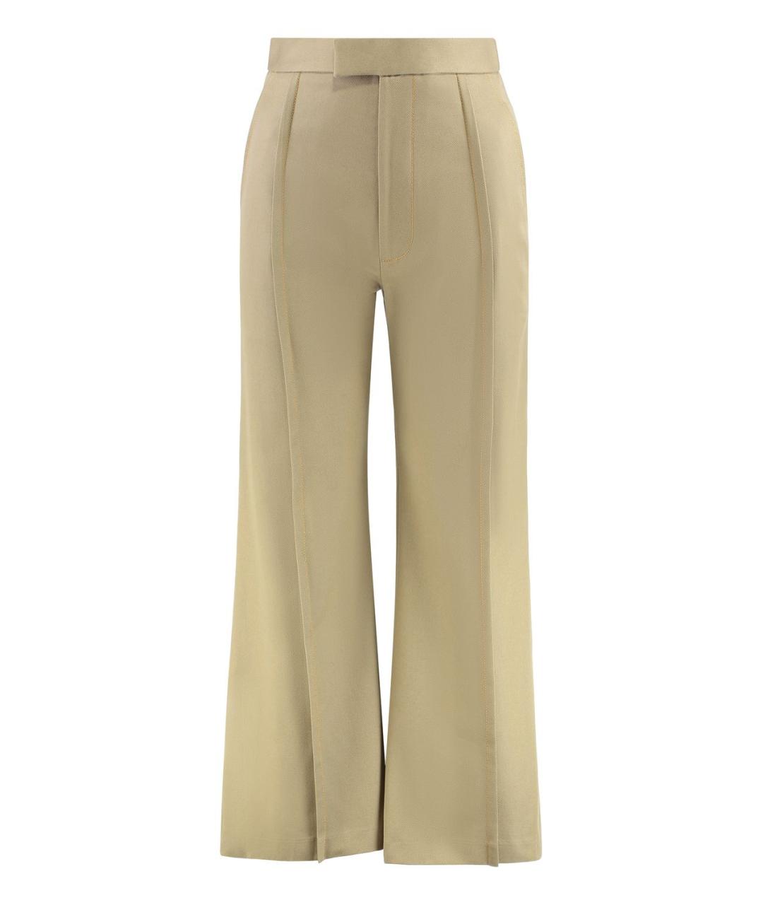 VIVIENNE WESTWOOD Бежевые хлопковые прямые брюки, фото 1