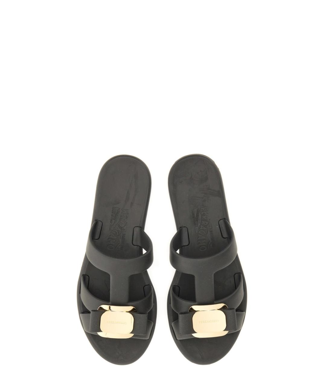 FERRAGAMO Черные сандалии, фото 5