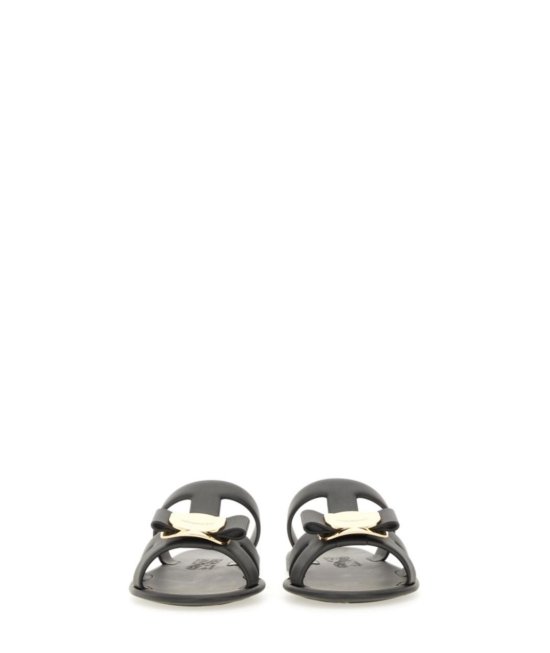 FERRAGAMO Черные сандалии, фото 4