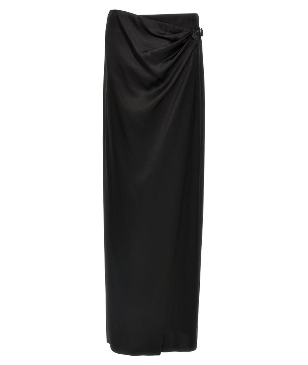 TOM FORD Черная шелковая юбка макси, фото 1