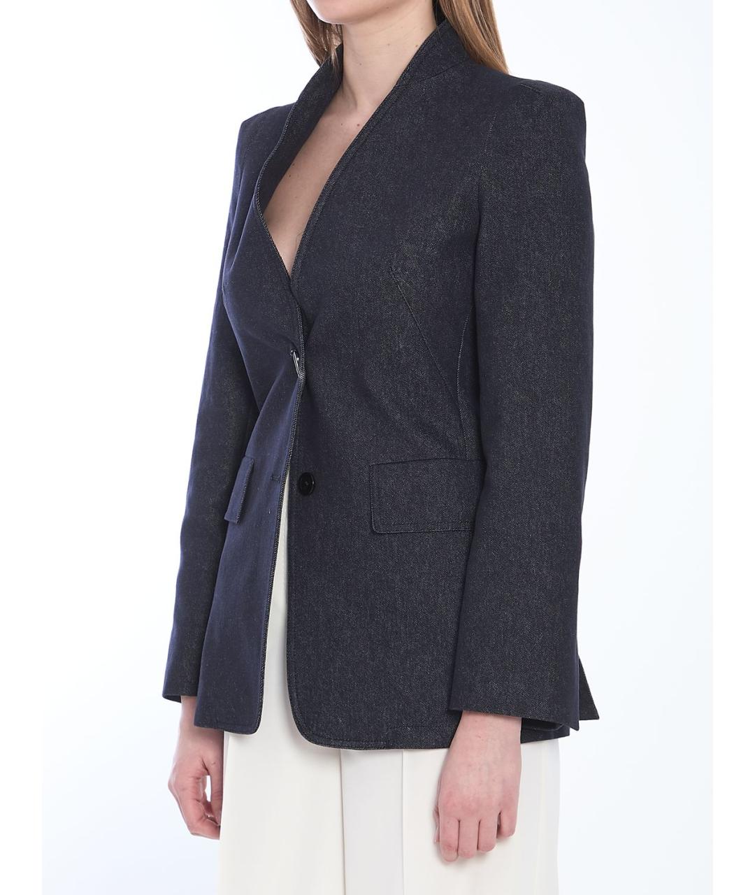 MAX MARA Синяя хлопковая куртка, фото 3