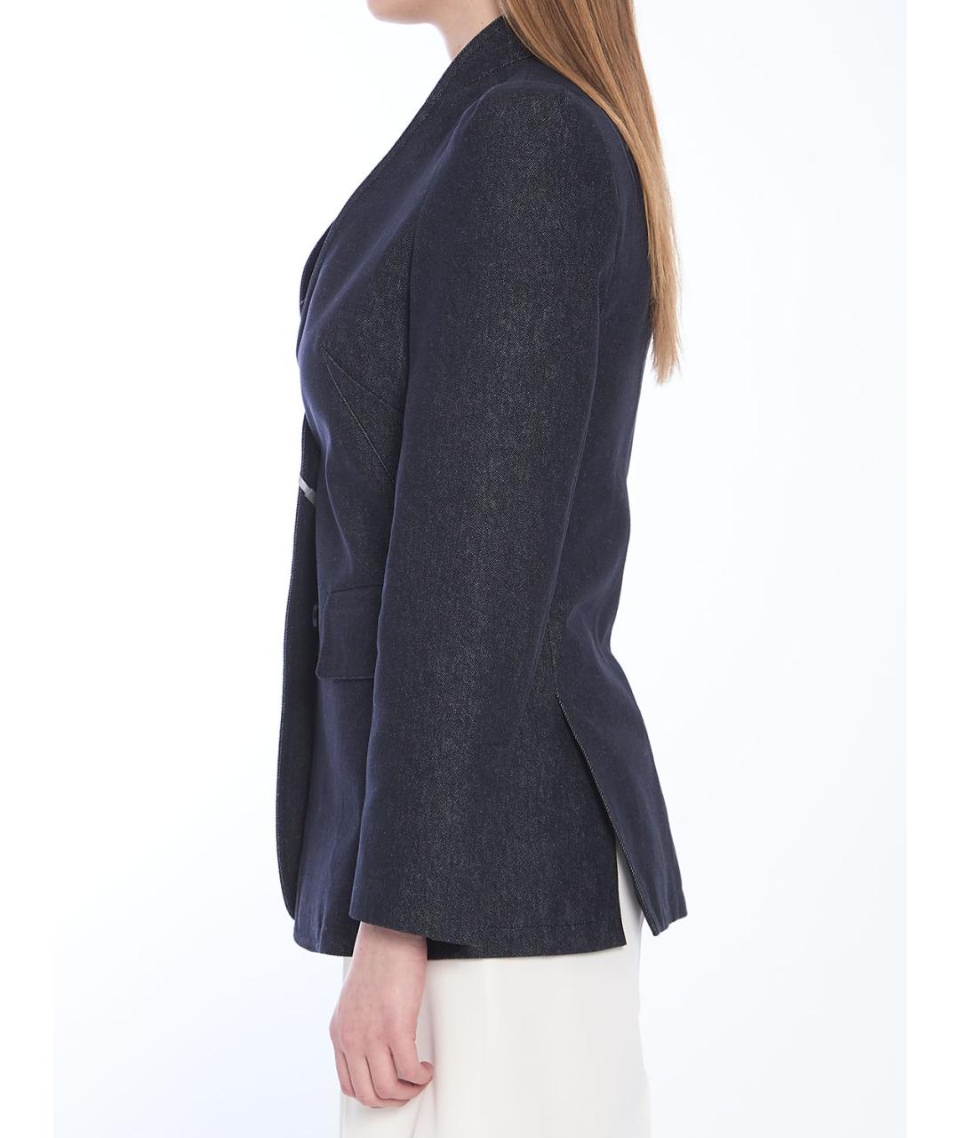 MAX MARA Синяя хлопковая куртка, фото 4