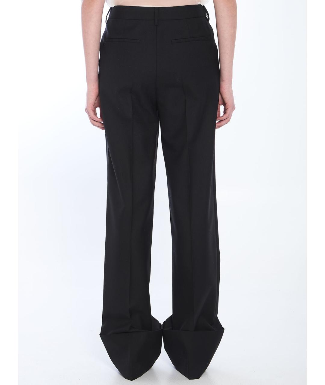 VALENTINO Черные хлопковые прямые брюки, фото 5