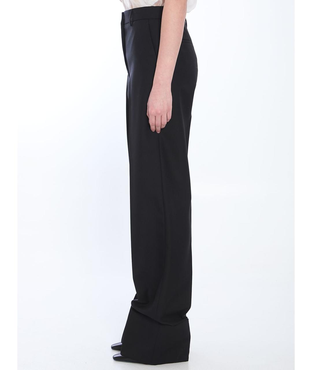 VALENTINO Черные хлопковые прямые брюки, фото 4