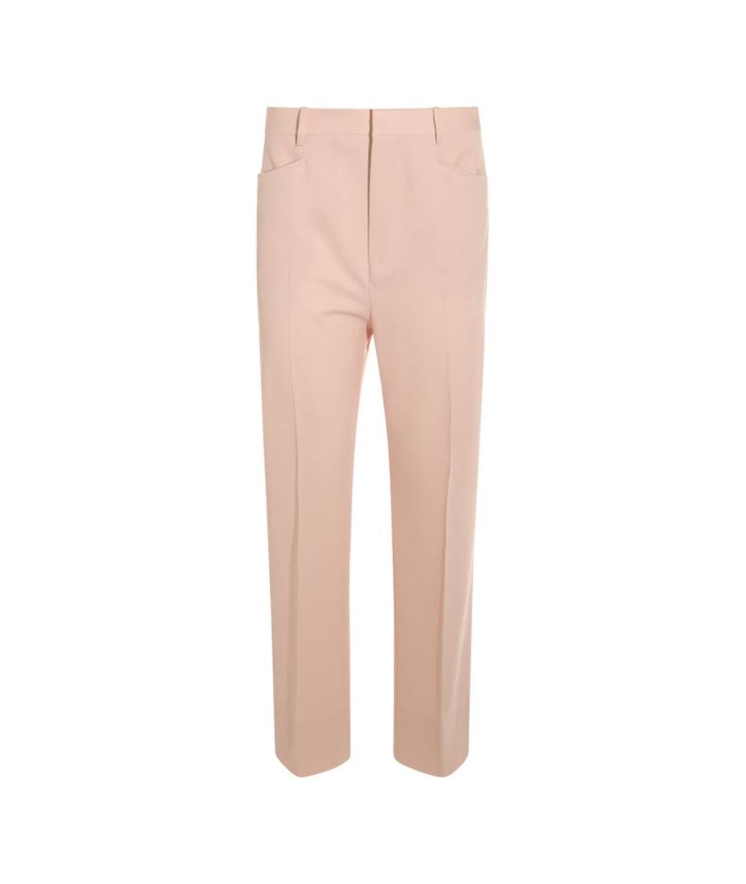 TOM FORD Розовые шерстяные брюки узкие, фото 1