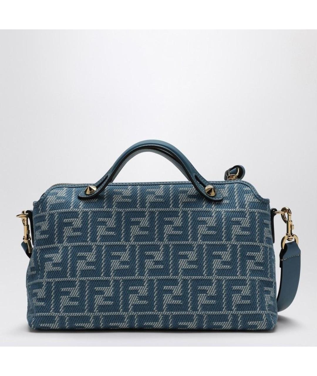 FENDI Синяя тканевая сумка тоут, фото 2