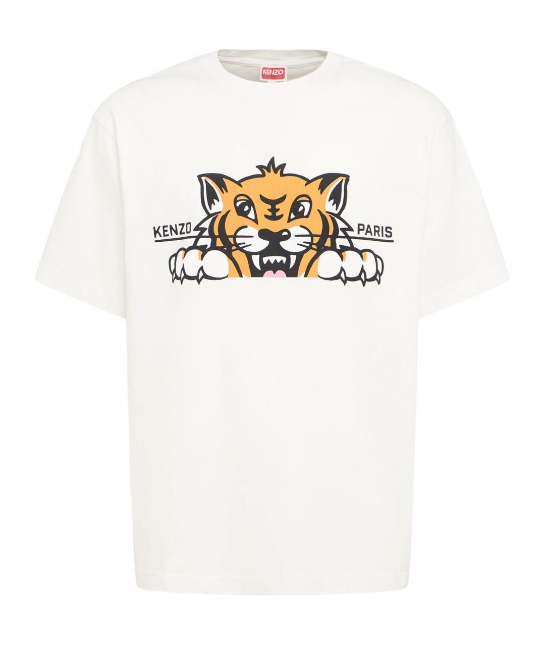 KENZO Белая хлопковая футболка, фото 1