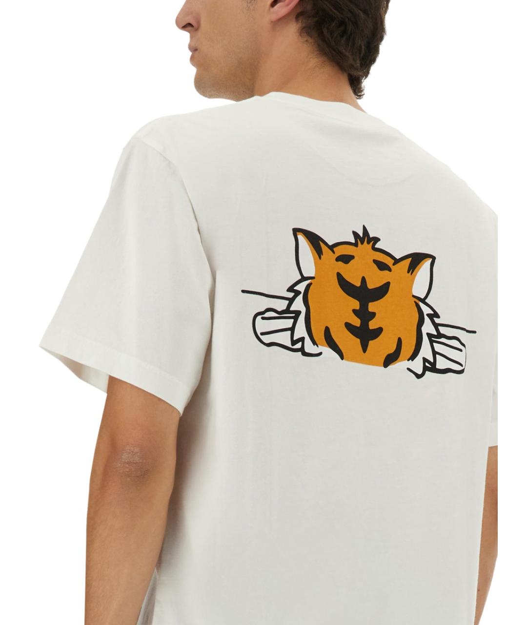 KENZO Белая хлопковая футболка, фото 3