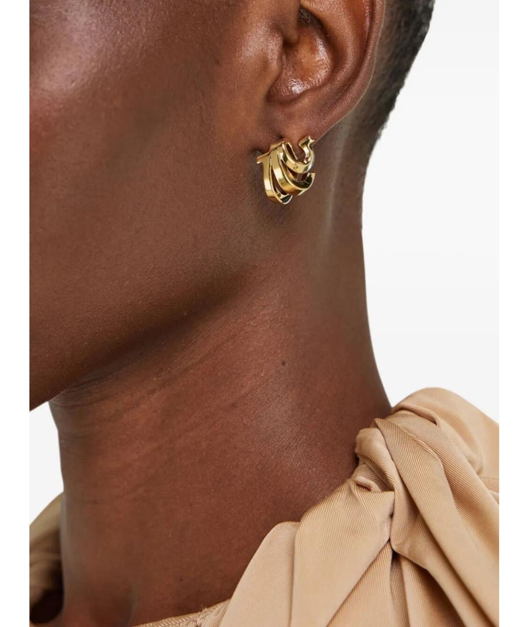 FERRAGAMO Золотые латунные серьги, фото 2
