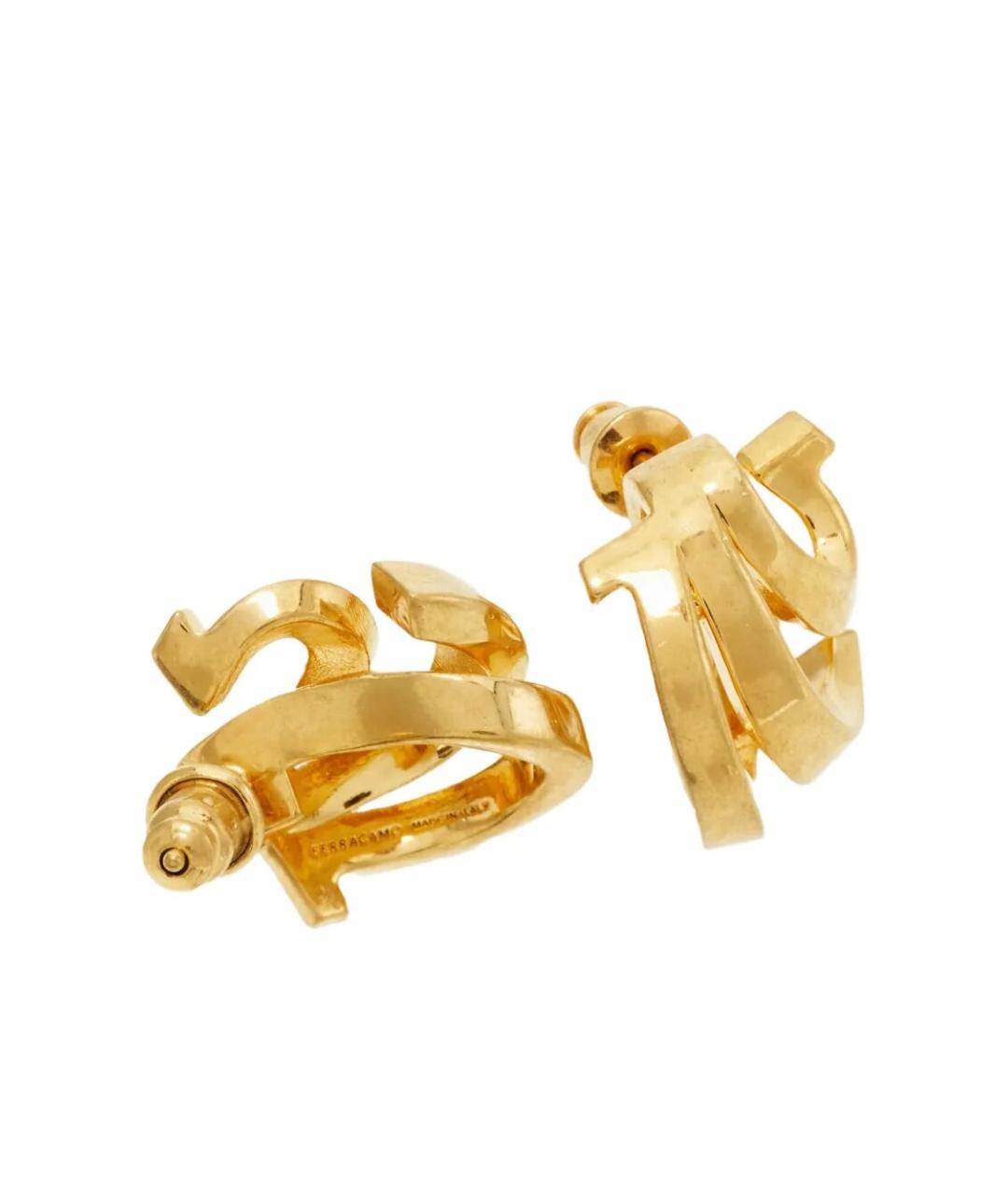 FERRAGAMO Золотые латунные серьги, фото 3