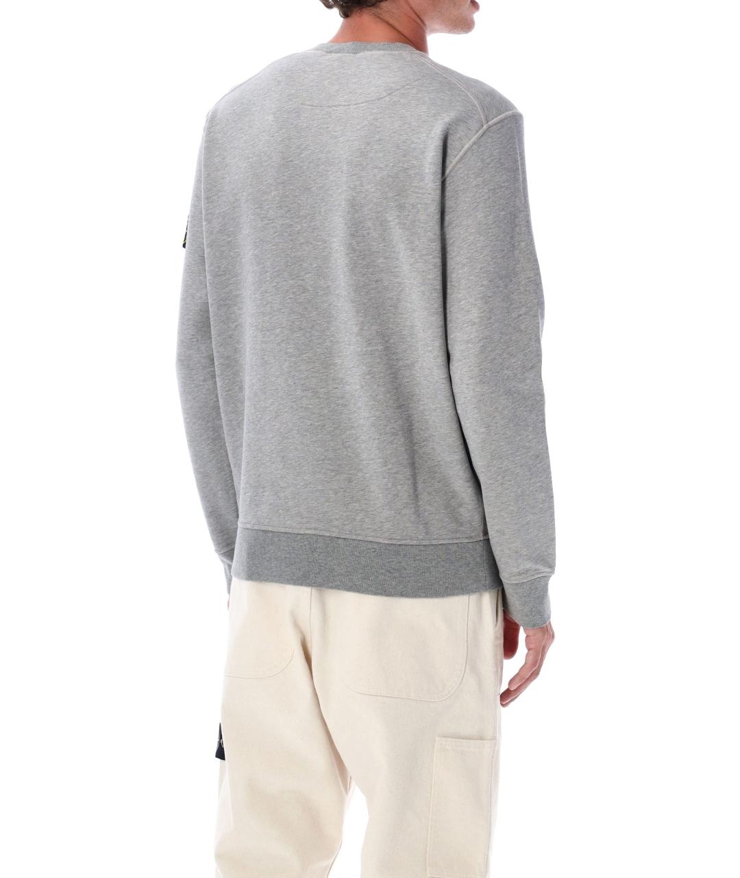 STONE ISLAND Серый хлопковый джемпер / свитер, фото 3