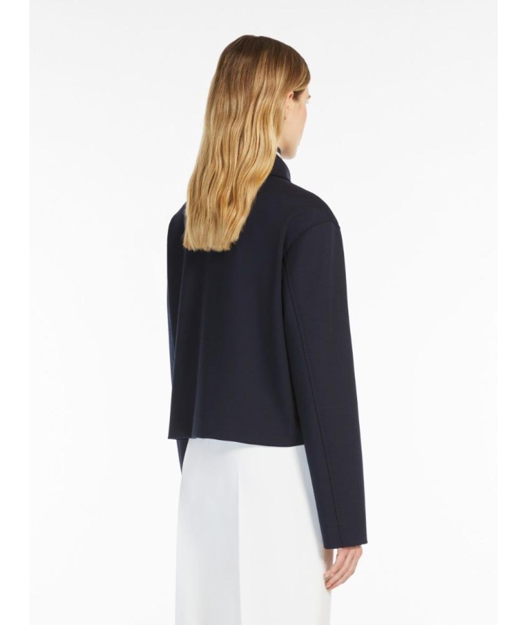 MAX MARA Темно-синяя шерстяная куртка, фото 3