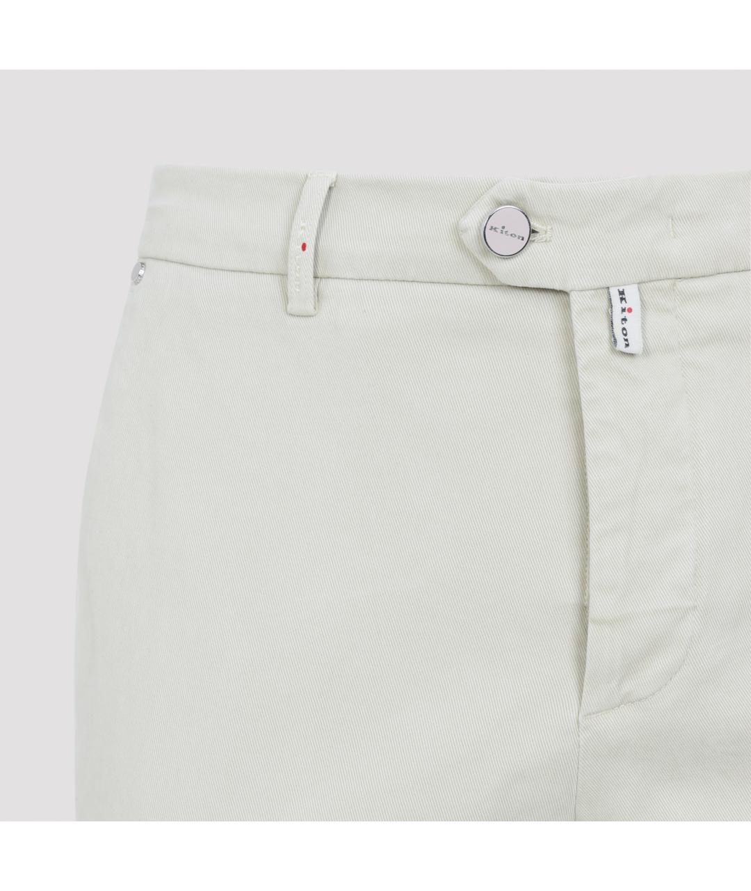 KITON Бежевые хлопковые повседневные брюки, фото 3