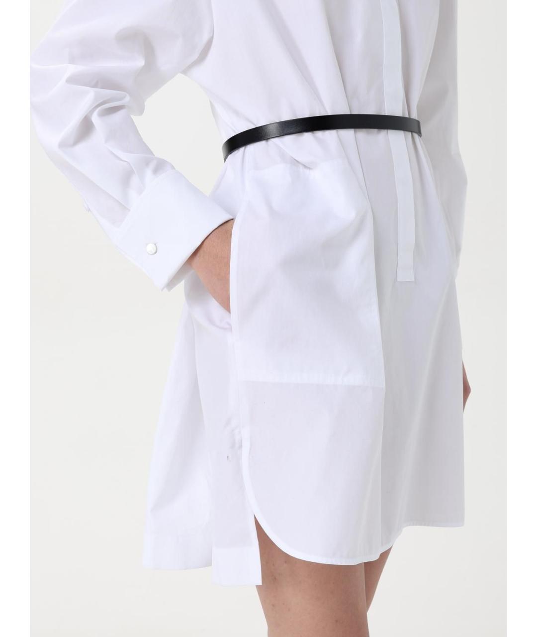 MAX MARA Белое хлопковое повседневное платье, фото 2