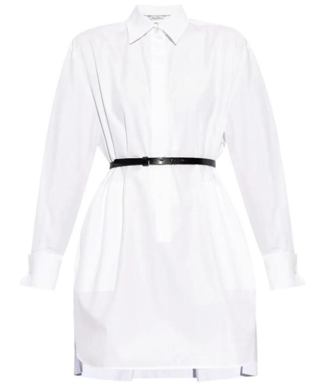 MAX MARA Белое хлопковое повседневное платье, фото 1