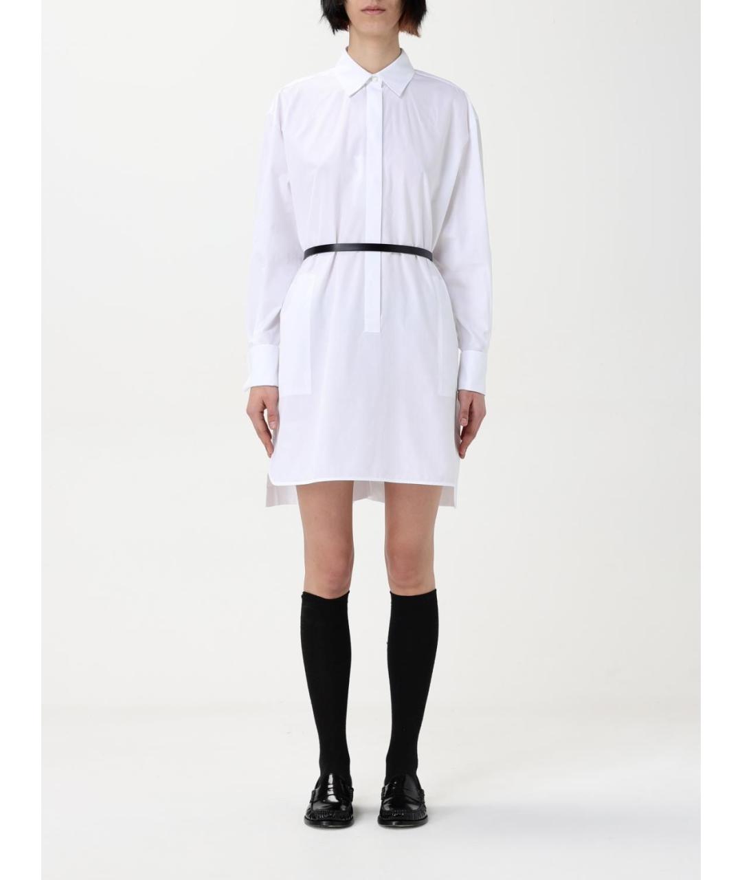 MAX MARA Белое хлопковое повседневное платье, фото 3