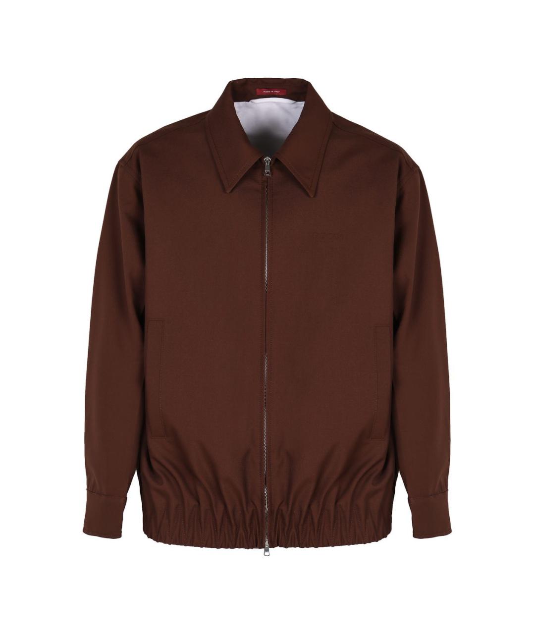 GUCCI Коричневая шерстяная куртка, фото 1