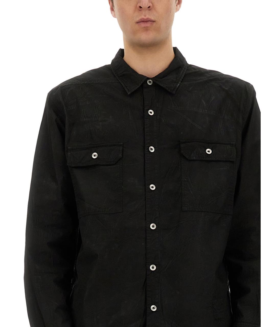RICK OWENS DRKSHDW Черная хлопковая кэжуал рубашка, фото 4