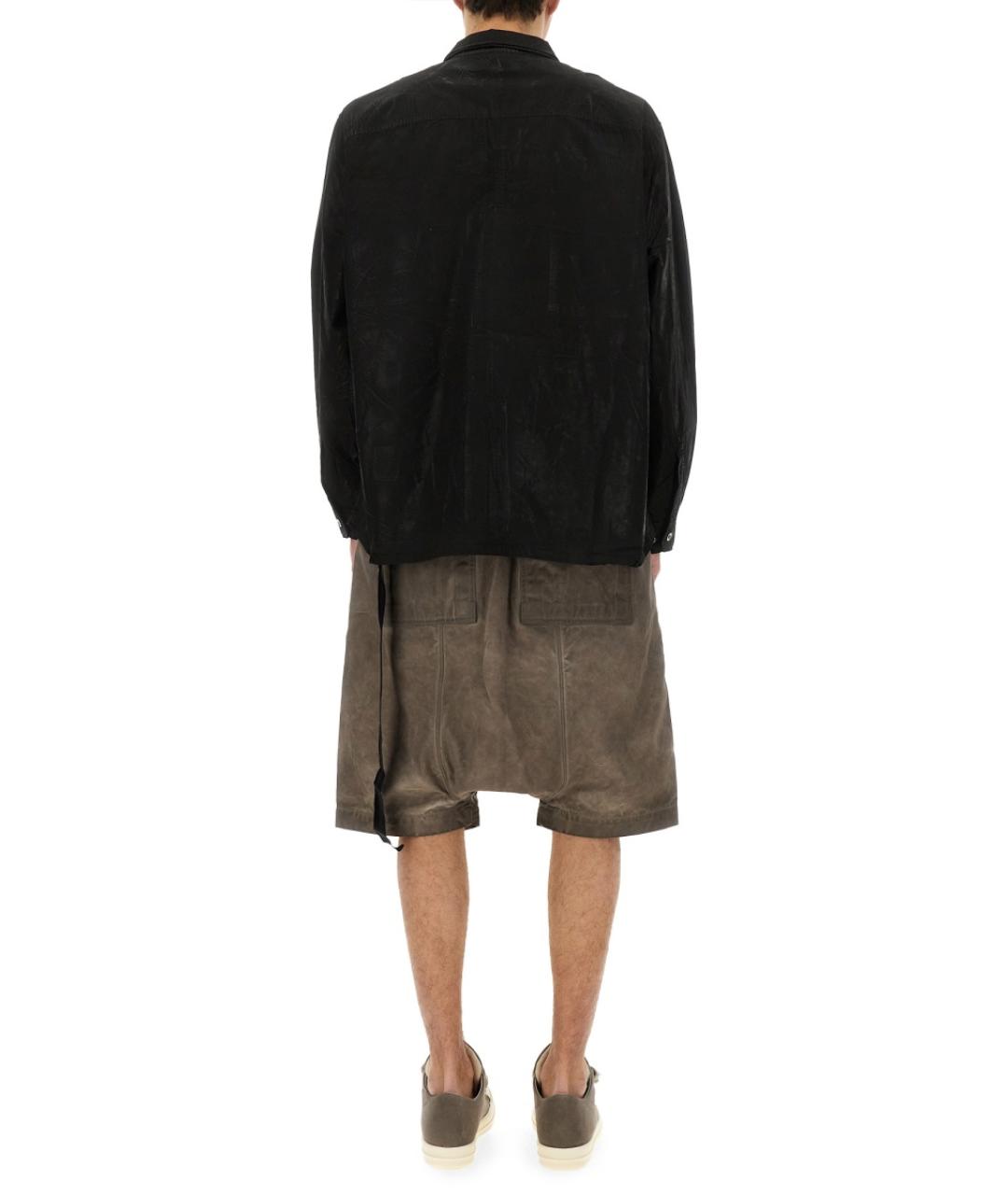 RICK OWENS DRKSHDW Черная хлопковая кэжуал рубашка, фото 3