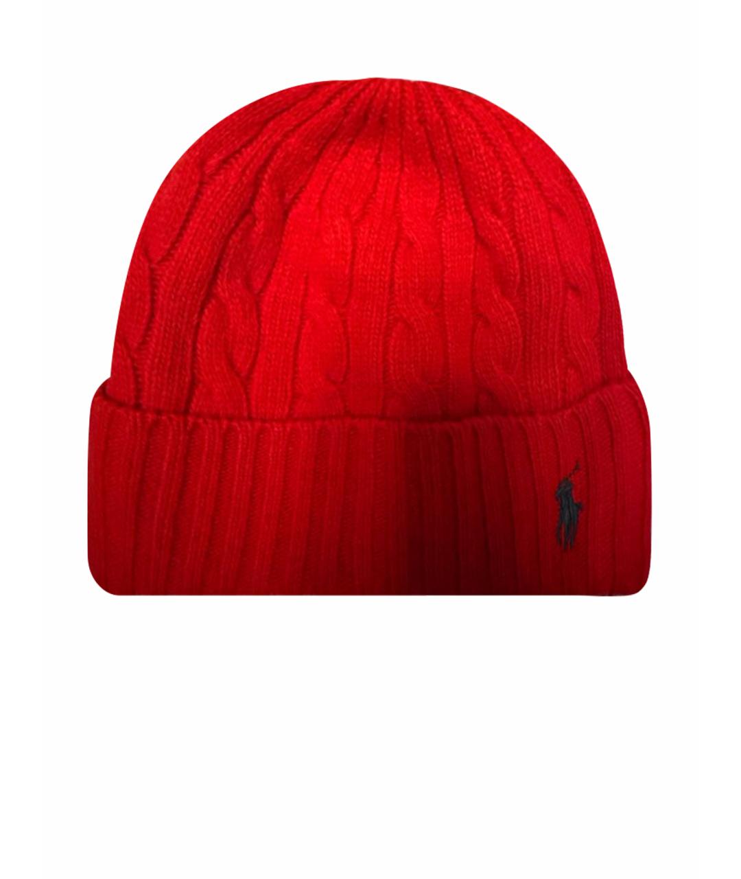 POLO RALPH LAUREN Красная шерстяная шапка, фото 1