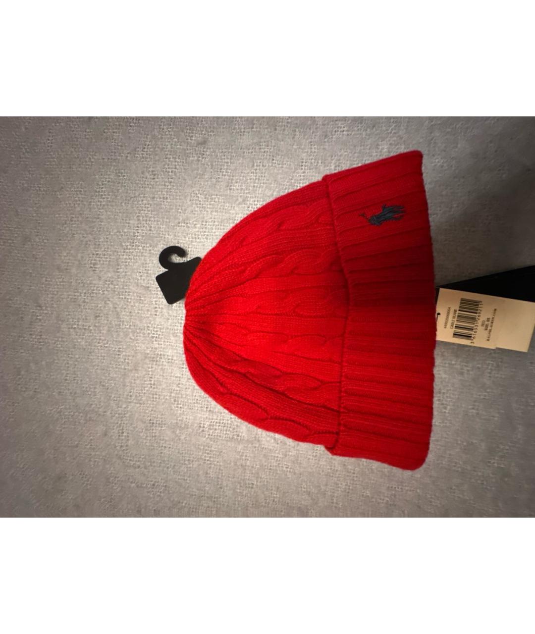 POLO RALPH LAUREN Красная шерстяная шапка, фото 8