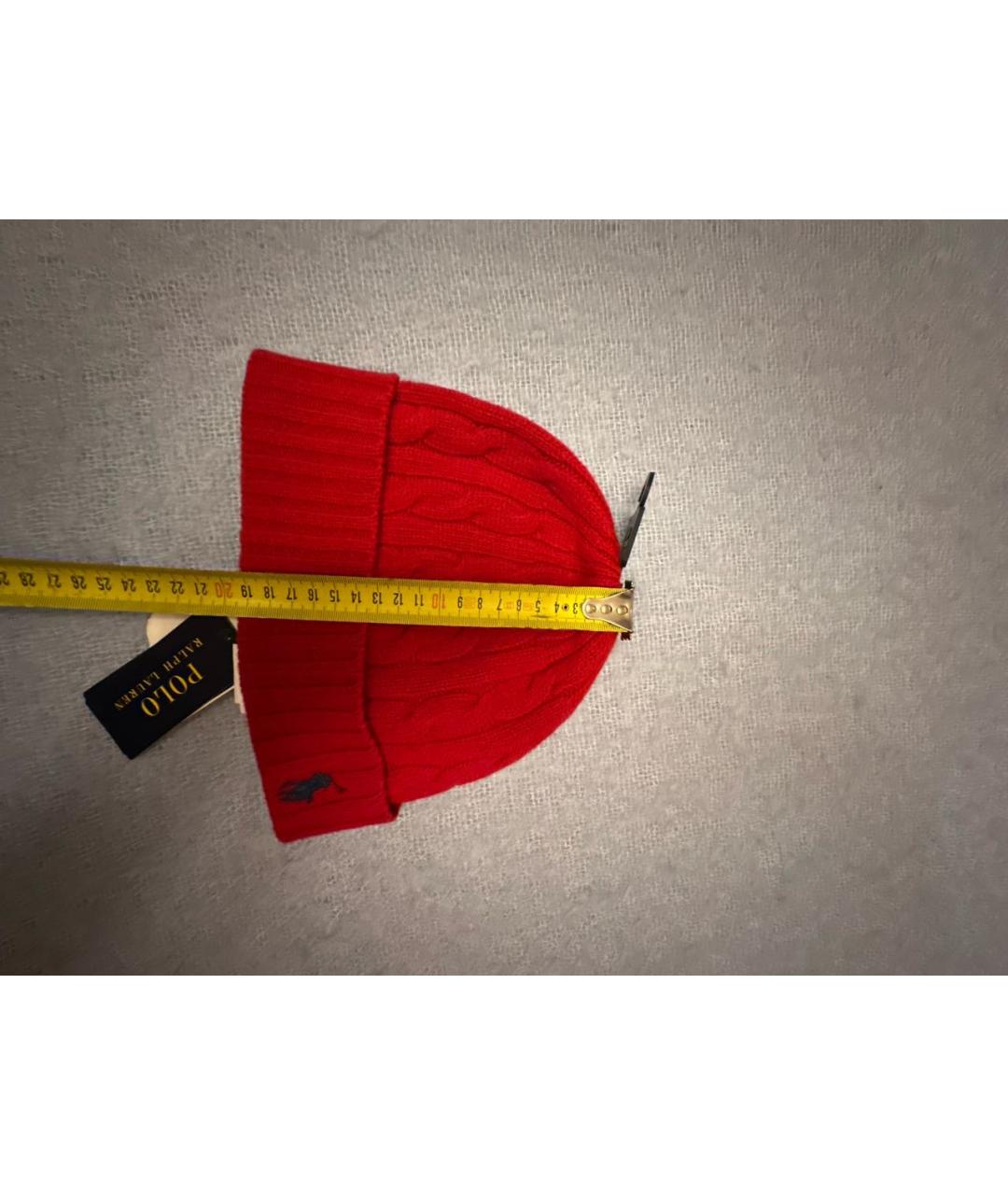 POLO RALPH LAUREN Красная шерстяная шапка, фото 5