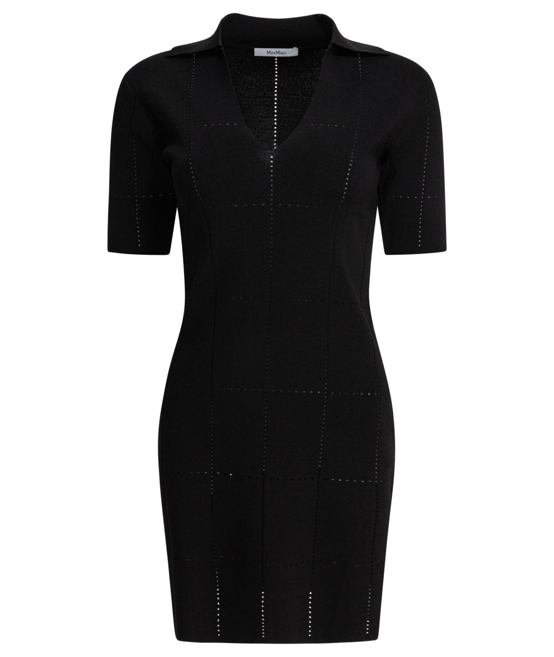 MAX MARA Черное вискозное повседневное платье, фото 1