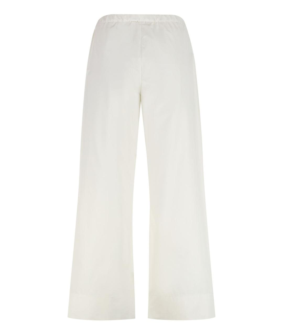 'S MAX MARA Белые хлопковые прямые брюки, фото 2