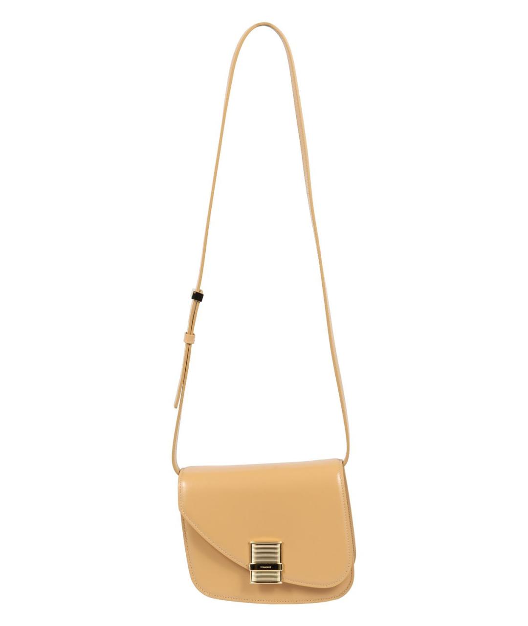 FERRAGAMO Бежевая кожаная сумка через плечо, фото 1