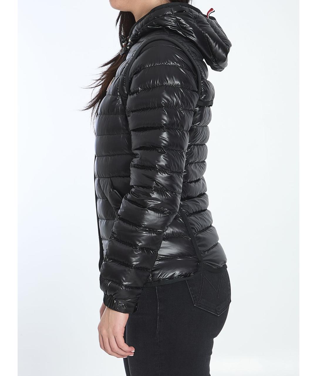MONCLER Черная полиамидовая куртка, фото 4