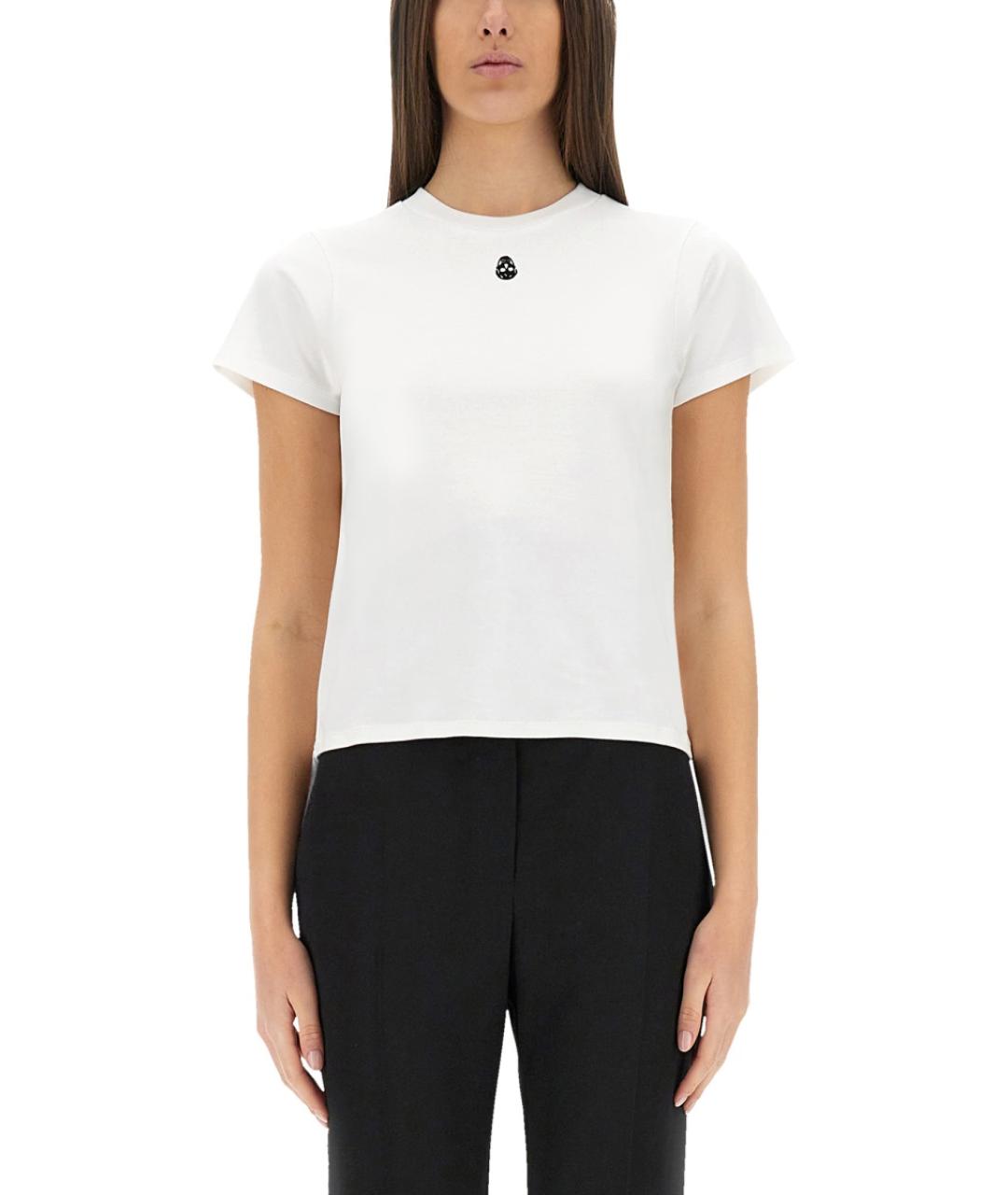 ALEXANDER MCQUEEN Белая хлопковая футболка, фото 2