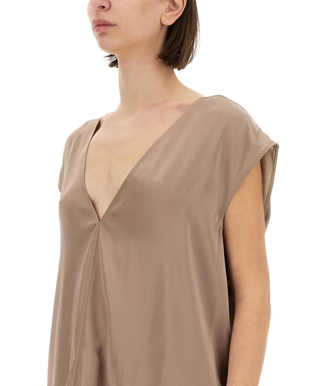 RICK OWENS Бежевая футболка, фото 4