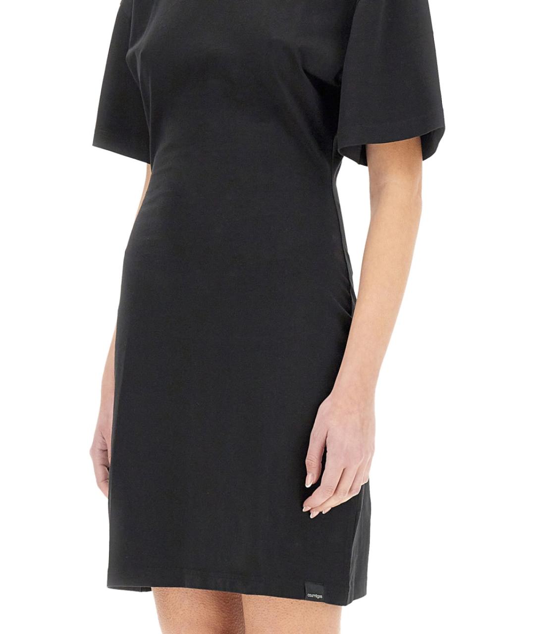 COURREGES Черное хлопковое повседневное платье, фото 5