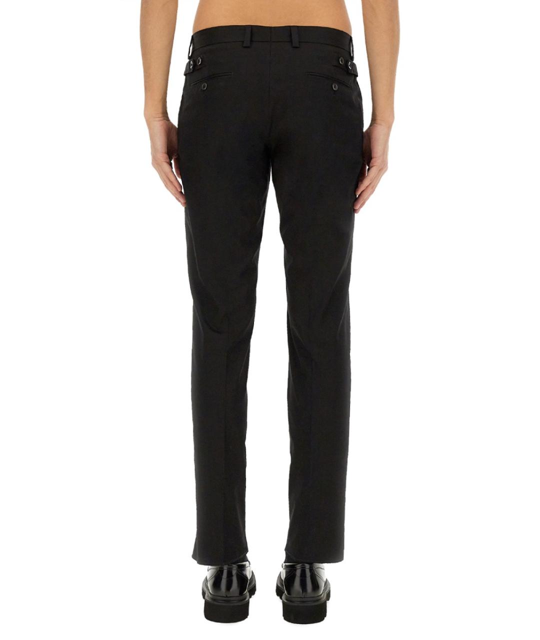 DOLCE&GABBANA Черные хлопковые классические брюки, фото 4