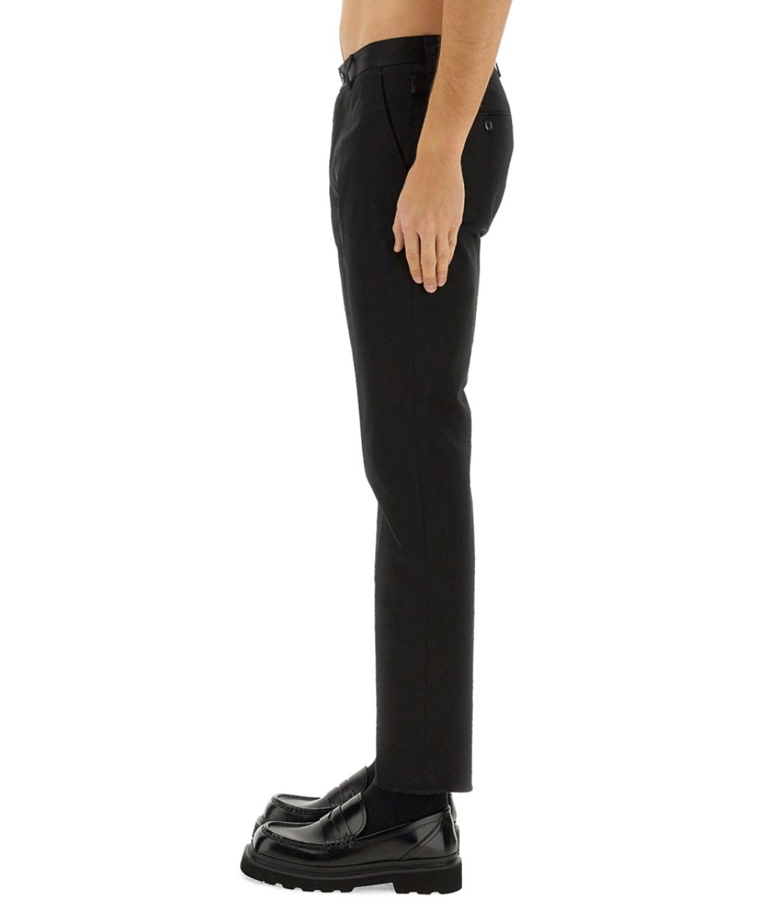 DOLCE&GABBANA Черные хлопковые классические брюки, фото 5