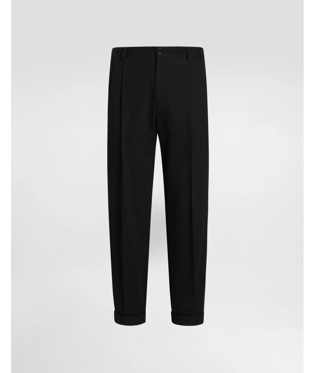 DOLCE&GABBANA Черные хлопковые повседневные брюки, фото 6