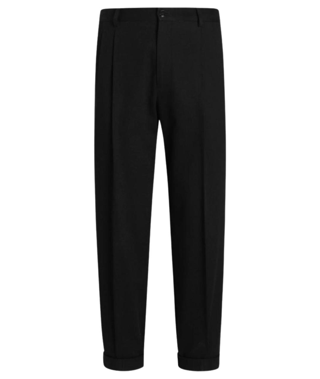 DOLCE&GABBANA Черные хлопковые повседневные брюки, фото 1