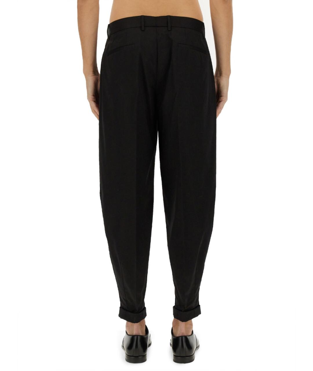 DOLCE&GABBANA Черные хлопковые повседневные брюки, фото 4