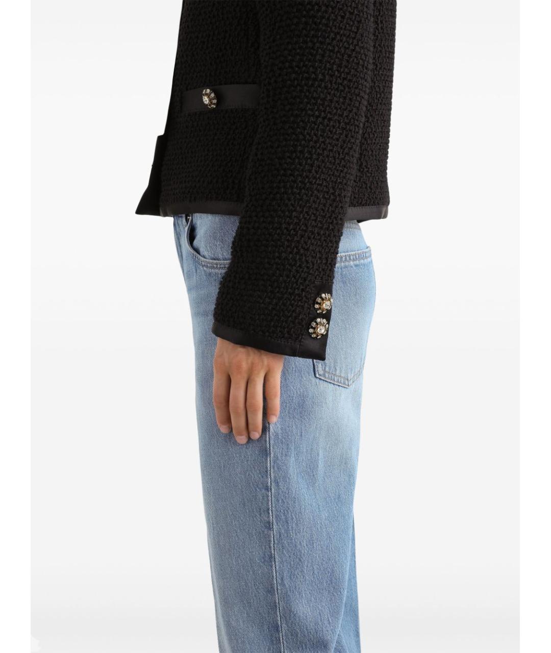 DOLCE&GABBANA Черный шерстяной жакет/пиджак, фото 3