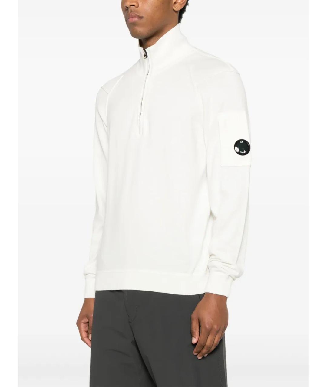 CP COMPANY Белый хлопковый джемпер / свитер, фото 3