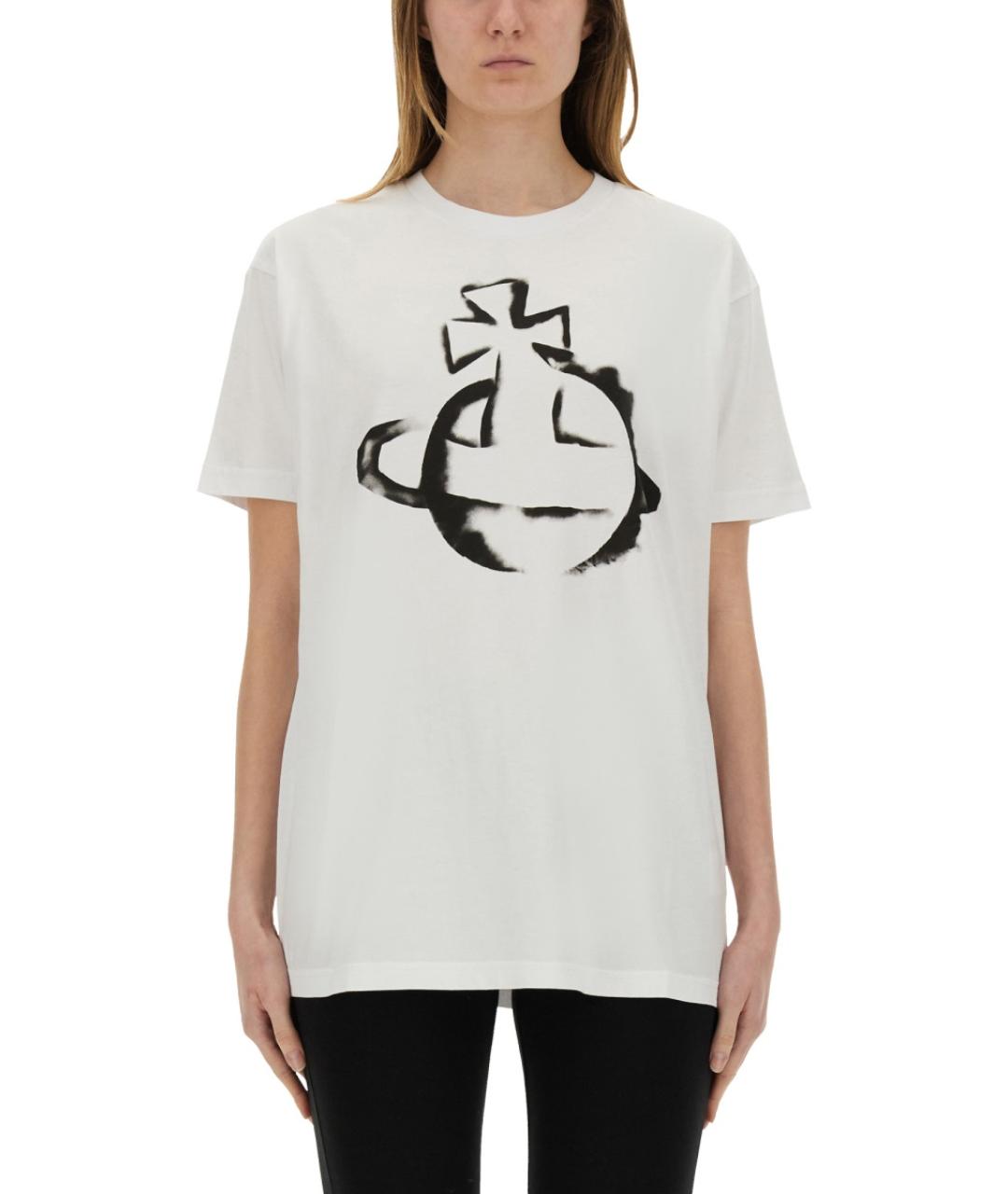 VIVIENNE WESTWOOD Белая хлопковая футболка, фото 2