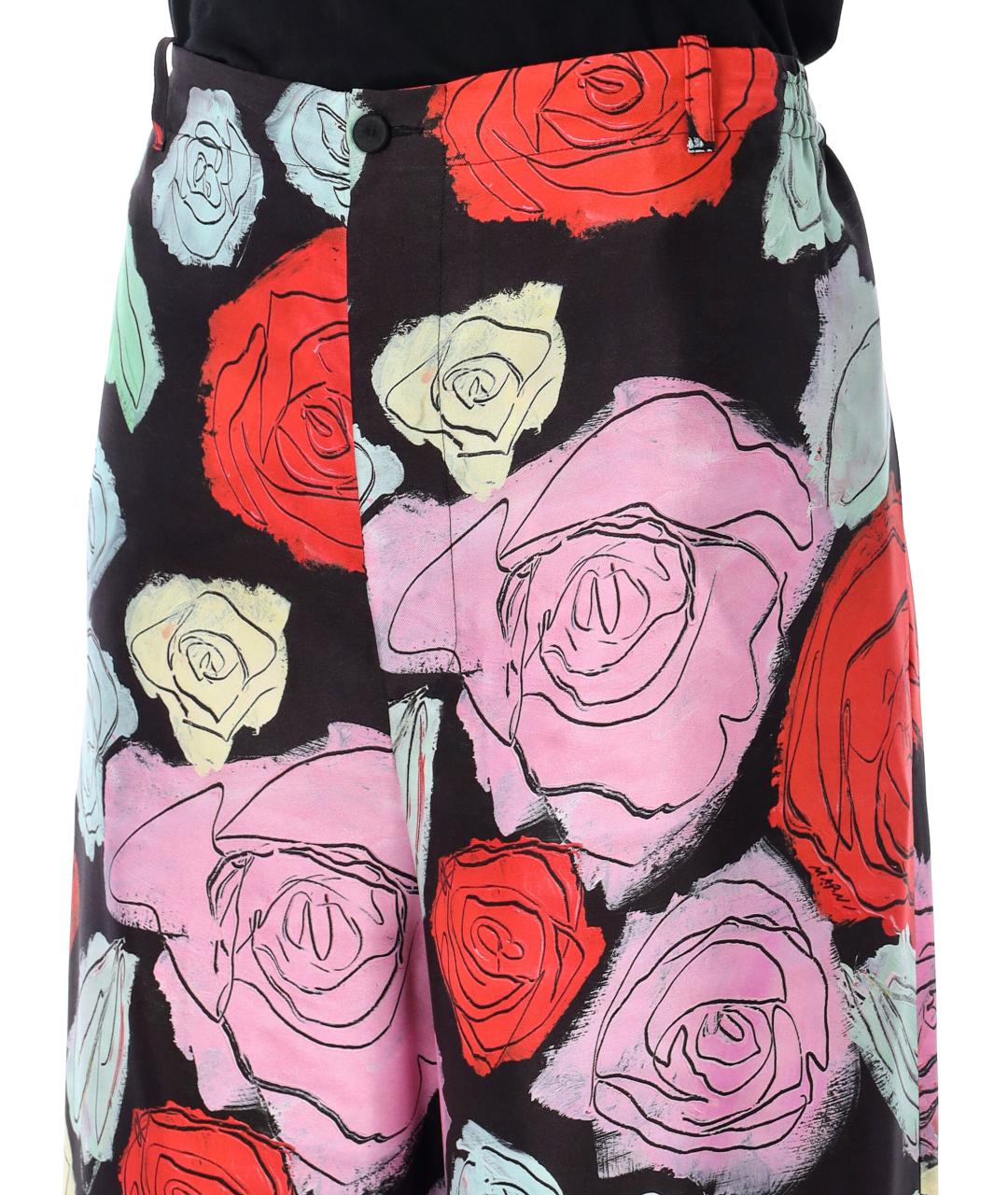 MARNI Мульти шелковые прямые брюки, фото 4