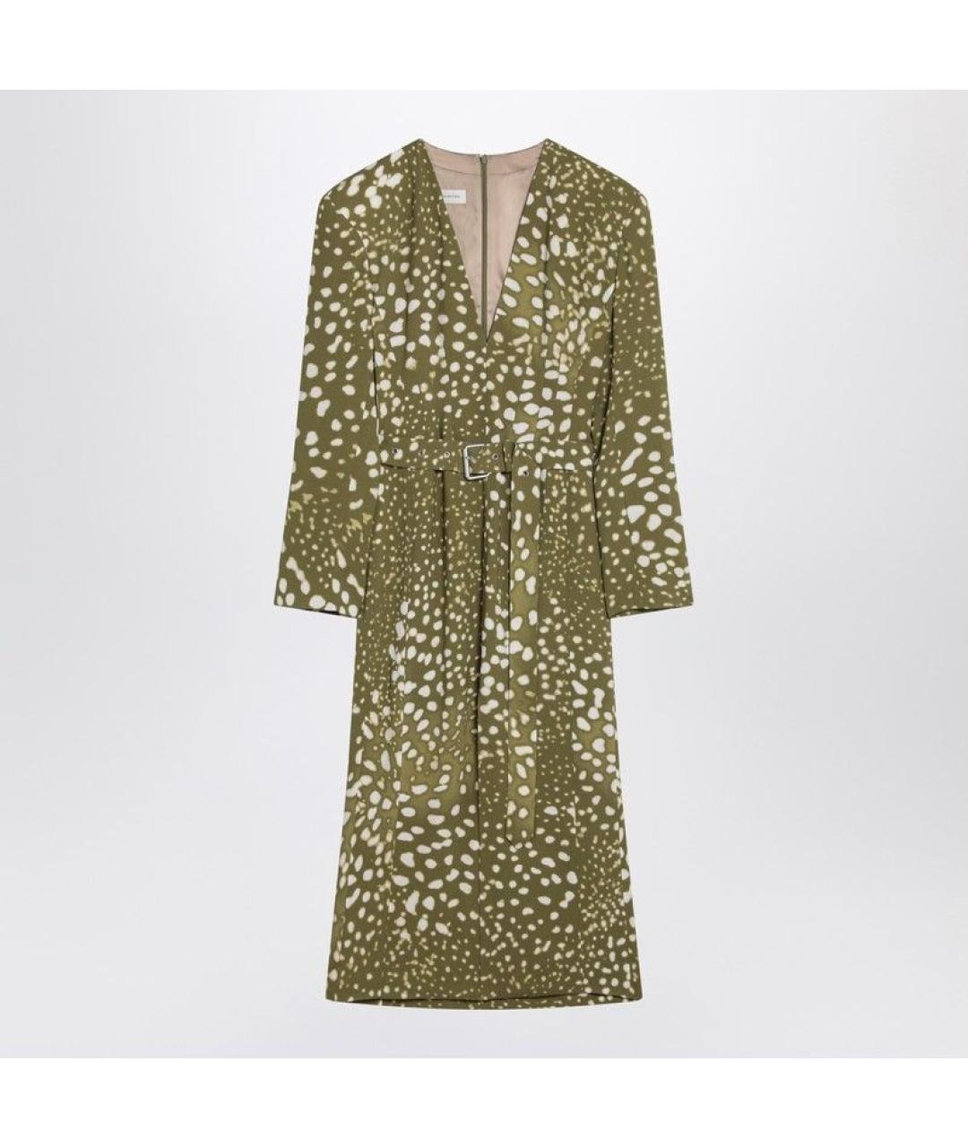 DRIES VAN NOTEN Зеленые вискозное повседневное платье, фото 3