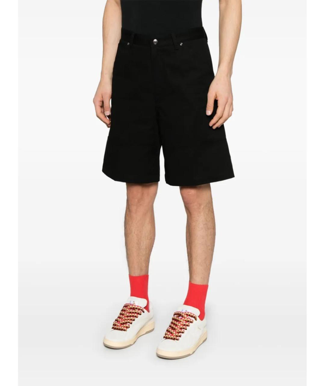 MONCLER Черные хлопковые шорты, фото 3