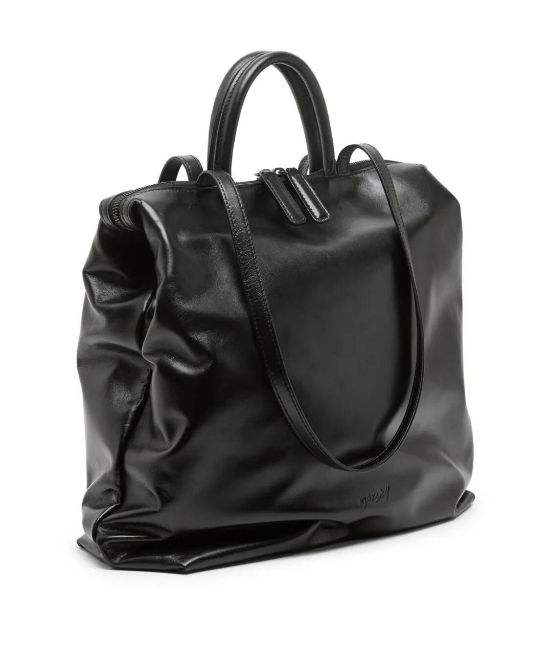 MARSELL Черная кожаная сумка тоут, фото 2