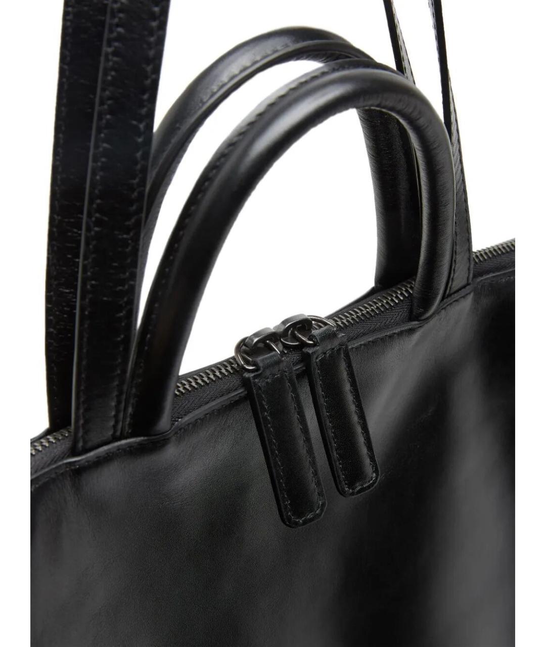 MARSELL Черная кожаная сумка тоут, фото 3
