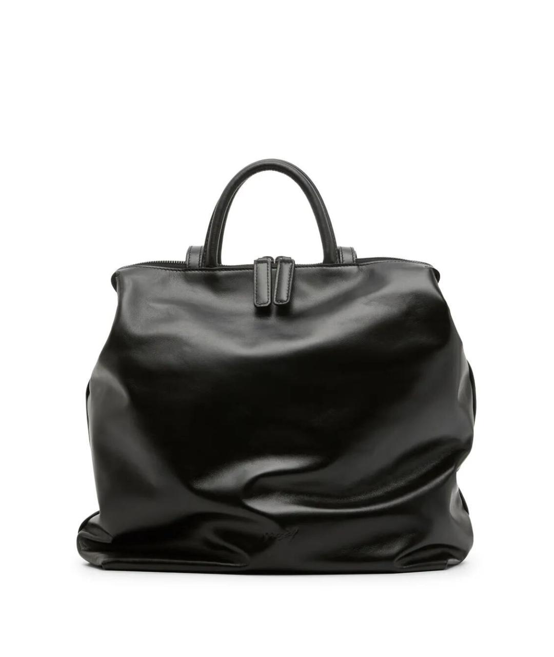 MARSELL Черная кожаная сумка тоут, фото 4